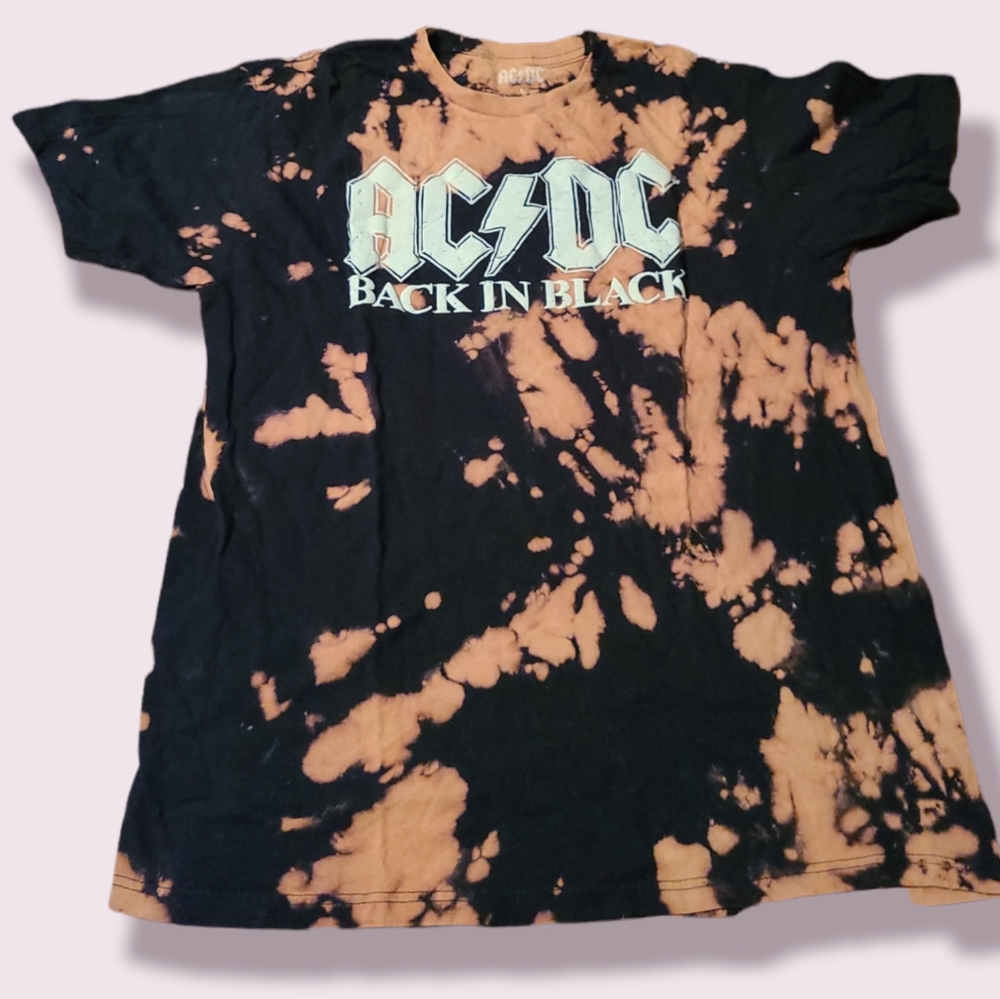 Reverse Tie Dye AC/DC Tshirt